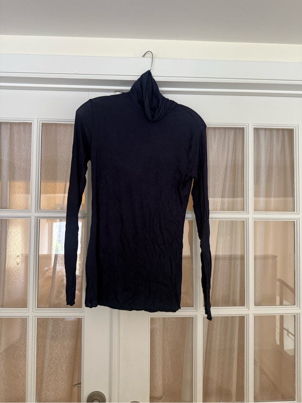 Intimissimi Navy Long-Sleeve Cashmere Ultralight Turtleneck